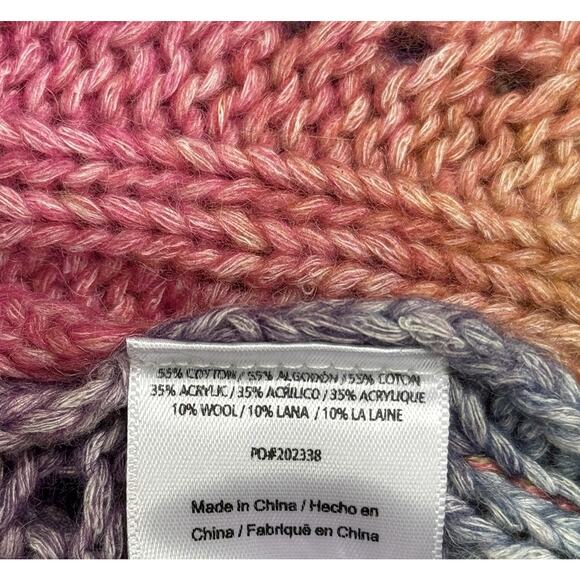 ModCloth Rainbow Ombre Belted Long Cardigan Sweater Size Large NEW NWT - Picture 11 of 11